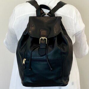 Coach Leather Backpack in Black